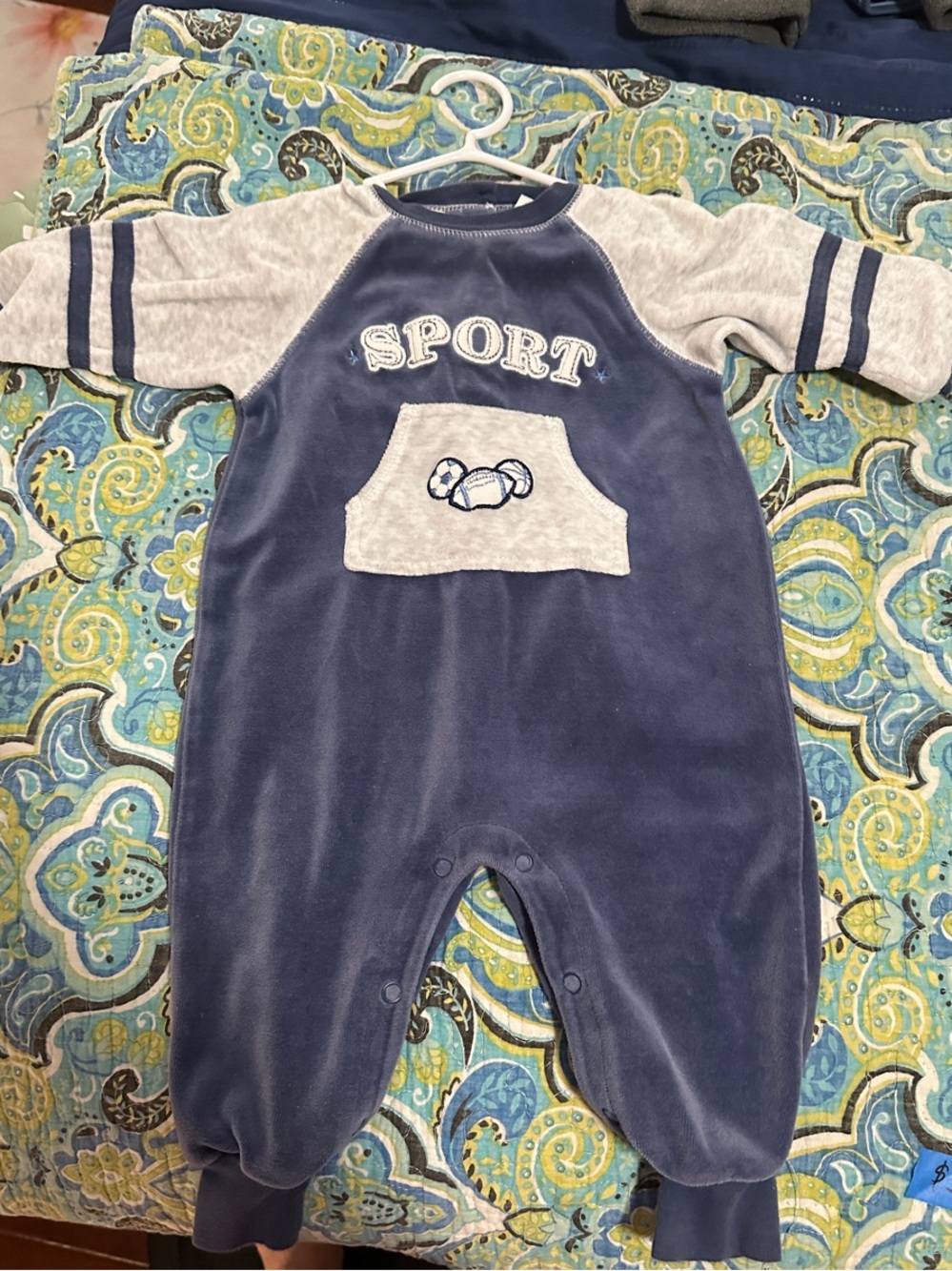 Circo Navy & Light Gray 'SPORT' Baby One-Piece Bodysuit